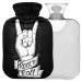 NAANLE ROCK & ROLL hot water bottle with reference transparent hot water bottle Handfoots Heating bags for pain relief heat and cold therapy 2L