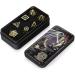 DNDND Metal Dice Set - 7 Die Polyhedral Set in Gift Metal Box - Black & Gold - For DND RPG Games - Buy Online on GoSupps.com