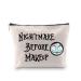 Cosmetic bag with zipper motif: Nightmare Before Makeup