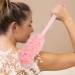 TSHAOUN 2-Piece Long Handle Bath Brush and Sponge Set for Men and Women - Exfoliating Body Brushes with Soft Mesh Scrubber Loofah in Blue, Pink, Black, and Grey - Buy Online on GoSupps.com