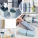 3PC Portable Toothbrush Mug Travel Set - Toothbrush Case & Cup with Adhesive Pads for Business Trips | Gray Light Gray Blue White - Buy Online on GoSupps.com