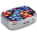 Buy Tropical Floral Print Pill Box - 2 Compartment Medicine Organizer | Portable Decorative Metal Pill Case for Pocket & Purse - Buy Online on GoSupps.com