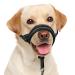 Barkeless soft dog collar padded no pulling nostril for dog training with a safety member for medium-sized and large dogs adjustable muzzle line simple control for black L (snout 9.5 "-14")