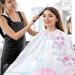 Waterproof Barber Cape - Japanese Sakura & Cheetah Haircut Bib for Men & Women | Unisex Hair Cutting Cape - Buy Online on GoSupps.com