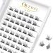 Eyelash single quewel individual eyelash cluster lashes naturally c curl 8mm eyelash segments wide foundation individual eyelashes for eyes make-up diy eyelash extensions (natural-c-8mm) 1 piece (1 Pack) natural-8mm