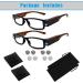 2 Pack LED Reading Glasses - Lighted Readers for Clear Vision - Unisex Nighttime Eyewear 2.0x Magnifier - Compact Black Frames - Buy Online on GoSupps.com