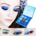 MEICOLY Blue Eyeshadow Palette - 9 Color Matte Glitter Metallic Silver Waterproof Shimmer Pigmented Eye Shadow - Buy Online on GoSupps.com