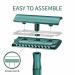 Eco-Friendly Bambaw Sea Green Double Edge Safety Razor for Men with Stand | Reusable Metal DE Razor - Buy Online on GoSupps.com