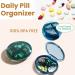 Travel Pill Box - Small Waterproof Pill Container with 4 Compartments - Green Pill Organizer for Vitamins, Fish Oils, Medication - Buy Online on GoSupps.com