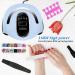 Twest Nail Dryer 168W UV LED Lamp for Gel Nails with 4 Timers Car Sensor LCD Display | Removable Nail Polish Dryer for Fingers & Toenails | Nail Studio Lamp in Blue - Buy Online on GoSupps.com