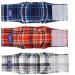 Micoooyo washable abdominal bandage for male |Reusable dog diapers |Suction -able doggy wraps with adjustable closure - Large (3 pack checkered red & blue & gray) red blue and gray large 40.6-50.8cm (waist)