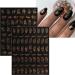 JMEOWIO Flower Nail Art Stickers - 12 Sheets, Self-Adhesive Floral Design for Spring & Summer, Gold Nail Supplies for Decoration - Buy Online on GoSupps.com
