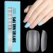 Tomicca Square Oval short nail tips tips for gelails gel full cover nail tips pre-shaped half matt tip nails Gelly nail tips for acrylic-240 pieces 12 sizes 4. short ovale 240