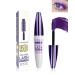 5D Silk Fiber Purple Mascara for Eyelashes Waterproof Long Lasting Colored Mascara Liquid Lash Extensions Smudge-Proof Volumizing Lengthening Curling Non-clump Color Tubing Mascara Women Makeup Gift
