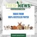 Fresh News Recycled Paper Small Animal Litter Bedding 10L - Eco-Friendly & Absorbent - Buy Online on GoSupps.com