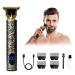 Hair Clippers Professional Beard Trimmer Men Cordless Self Hair Trimmer Smooth Clipping Rechargeable 1600mah Battery LED Screen and T-Shaped Blade-Grooming Baldheaded Sharp Shaver Gifts for Men Gold