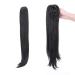 Buy High-Quality 55.8cm Dark Black Ponytail Extension - Realistic Wavy Braid Hair Piece with Bracket for Effortless Styling - Buy Online on GoSupps.com