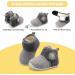 JIASUQI Baby Booties | Soft Winter Boots for Boys and Girls | Infant Warm Socks | Anti-Skid Crib Shoes 6-12 Months | Grey - Buy Online on GoSupps.com