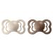 BIBSS Supreme BPA-Free Silicone Pacifiers 2-Pack | Made in Denmark | 6-18 Months | Vanilla & Dark Oak - Buy Online on GoSupps.com