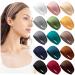 Headbands for Women Non Slip Turban Hair Wrap Elastic Hair Bands Workout Running Headwrap Sweat Yoga Head Bands for Girls multicolor(pack of 15)