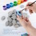 Ponwec 40PCS Smooth Unpolished Craft Rocks for Painting - Assorted Sizes and Shapes for Kids Painting Arts and School Projects - Gray - Buy Online on GoSupps.com