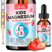Kids Magnesium Liquid Drops - Liquid Magnesium Glycinate for Kids, Citrate Supplement with L-theanine, Omega-3, Vitamin B12, D3 for Sleep, Calm, Relaxation, Brain, Bones, Strawberry 2 Fl Oz Strawberry 2 Fl Oz (Pack of 1)