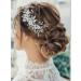 Crystal Bride Wedding Hair Clip | Catery Silver Hair Vine | Bridal Headpiece with Flower | Women's Wedding Hair Accessories - Buy Online on GoSupps.com