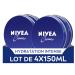 NIVEA Face, Body & Hand Cream (Pack of 4 x 150 ml), moisturizing cream with a creamy texture enriched with Eucerit, hydra