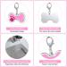 Natiform Personalized Glitter Pet ID Tag - Customized Cat Tag - Engraved - 4 Lines Custom Text - Easy to Read - Bone Pink - Buy Online on GoSupps.com