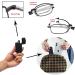 Hubeye Foldable Reading Glasses - Stainless Steel Anti-Blue Light Visual Aid for Men & Women - 2.50 Diopters with Hard Shell Case - Buy Online on GoSupps.com