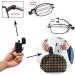 Hubeye Foldable Reading Glasses - Portable Anti-Blue Visual Aid for Men & Women - Stainless Steel Hard Shell Case 2.00 Diopters - 2 Pairs Black/Gray - Buy Online on GoSupps.com