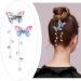 4 Pairs (8 Pieces) Butterfly Hair Clips Fairy Hair Clip Tassel Hair Accessories Elegant Headwear Hair Accessories for Girls Women - Buy Online on GoSupps.com
