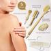 YONOY Natural Boar Bristle Body Brush Set - Back Scrubber, Face Brush, Feet Brush, Massage Nodules Brush (5 Pack) - Buy Online on GoSupps.com