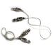 LEONARK Fencing Epee Saber Foil Body Cord - Fencing Head Wire Clamp Clip- Two-Pin Plug/Three-Pin Plug Clear Wire (Set of 2) Head Wire Foil/Saber