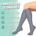 Shop Laite Lifting Compression Stockings for Men & Women Best for Running Athletics CrossFit & Air Travel | 3 Pairs - Black Gray Navy | S-M - Buy Online on GoSupps.com