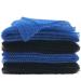 4 Pcs Net Sponge DanziX Exfoliating Net Long Bath Net Wash Net for Daily Back Body Scrub Scrubber Shower Net -Black Blue