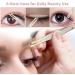 Luvadeyo Stainless Steel Eyebrow Tweezers - Professional Classic Plucking Tool for Hair Removal Eyelash Extension and Facial Care - Offset Design & Gold-Plated Finish - Buy Online on GoSupps.com