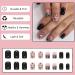 Ceboic 24Pcs Square Short French Tip Press On Nails - Pink & Black Crown Designs | Removable Glue On Acrylic Full Cover Stick On Nails for Women and Girls - Buy Online on GoSupps.com
