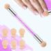 Nail Art Ombre Sponge Brush Applicator with 8Pcs Washable Replacement Sponge Head Ombre Nails Sponge Brush for UV Gel and False Nail Tips Art Tools for Women Girls Purple