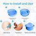 2pcs Silicone Wax Pot Liner & Spatula Set for Hair Removal - Red & Blue | Reusable Wax Warmer Liners - Buy Online on GoSupps.com