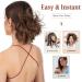 Youngways Dark Brown Messy Bun Hair Piece - Clip-in Side Comb Hairpiece for Women | Short Curved, Adjustable Style | Easy, Versatile Hair Piece - Buy Online on GoSupps.com