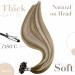 Laavoo Keratin Bonding Extensions | Real Hair Ombre Brown & Platinum Blonde Balayage | U Tip Hair Extensions 50cm 50g #8/60/8 - Buy Online on GoSupps.com