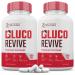 (2 Pack) Gluco Revive Pills 688MG Glyco Support Premium Formula Gluorevive Glycogen Support Formulated Hawthorne Hibiscus Garlic Juniper Powder Olive Forskolin Green Tea Extract 120 Capsules 60 Count (Pack of 2)