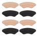 Riootlnm Heel Pads for Shoes That are Too Big Soft High Heel Grips for Loose Shoes Blisters Heel Pain Heel Inserts for Womens Mens Heel Liners (RosyBrown-Black4Pairs)