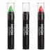 Moon Creations Facial Colored body chalks Italy flag set 3.2 g costume festivals Halloween World Cup 2022 for children adults (red green white)