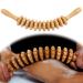 Wood massage roller wooden fascia rod massage roller with handle back massager made of wood lymphatic drainage rolling massage device for waist and thighs