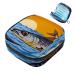 Storage bags for women's bandages sardine fish sunset beach wave background portable menstrual pad bag panty liners tampons women's bandages storage holder for women multicolored 06