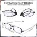 4 Pairs Blue Light Blocking Folding Reading Glasses 1.5x - Small Readers for Men Women in Black - Buy Online on GoSupps.com