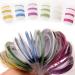 Matte Nail Art Striping Tape Set - 36pcs Glitter Nail Stickers for Stylish Nail Decoration in Gold & Silver - Buy Online on GoSupps.com