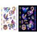 Luminous Neon Glow Temporary Tattoos - UV Body Art for Women - Tiger Lion Wolf Designs - Buy Online on GoSupps.com